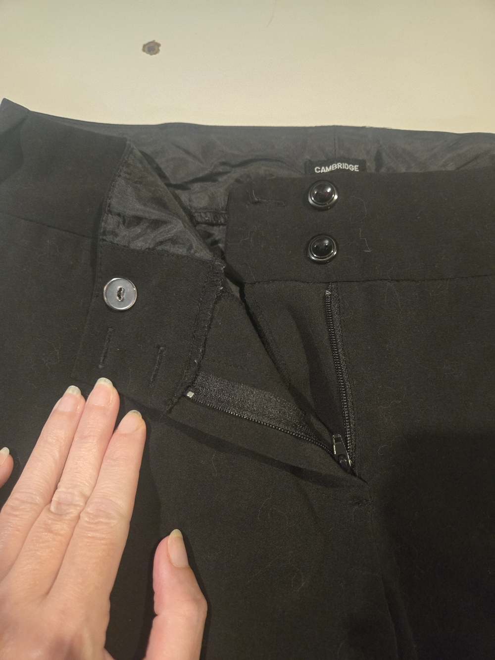 B-wear Black Wide-Leg Trousers Ladies Size 9 Dress Pants - Picture 8 of 11